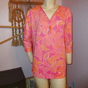 Belle by Kim Gravel Primabelle Knit Ciao Bella Top Size S Tunic Flora Firenze
